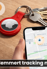 Nomfy Nomfy AirTag 2 Hoesje Leer - Rood