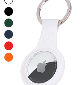 Nomfy Nomfy AirTag 2 Hoesje Leer - Wit