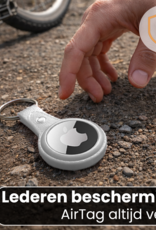 Nomfy Nomfy AirTag 2 Hoesje Leer - Wit