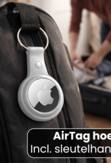 Nomfy Nomfy AirTag 2 Hoesje Leer - Wit