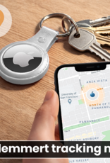 Nomfy Nomfy AirTag 2 Hoesje Leer - Wit