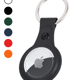 Nomfy Nomfy AirTag 2 Hoesje Leer - Zwart