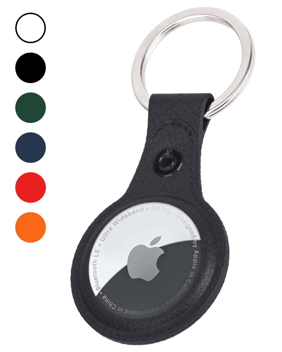 Nomfy Nomfy AirTag 2 Hoesje Leer - Zwart