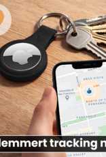 Nomfy Nomfy AirTag 2 Hoesje Leer - Zwart