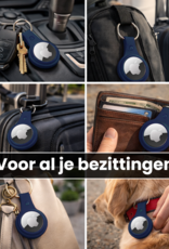 NoXx NoXx AirTag 2 Hoesje Leer - Donkerblauw