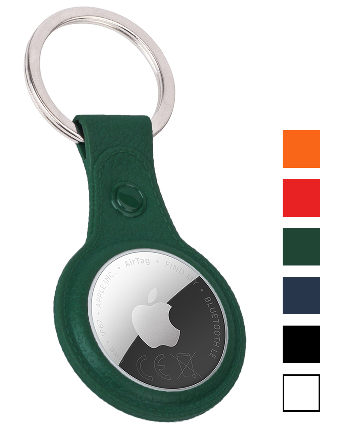 NoXx NoXx AirTag 2 Hoesje Leer - Donkergroen