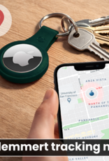 NoXx NoXx AirTag 2 Hoesje Leer - Donkergroen - 2 PACK