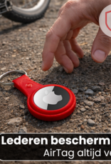 NoXx NoXx AirTag 2 Hoesje Leer - Rood - 2 PACK