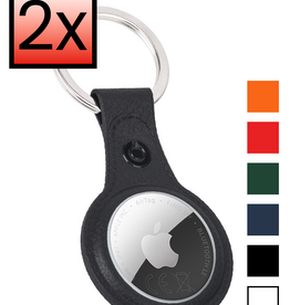 NoXx NoXx AirTag 2 Hoesje Leer - Zwart - 2 PACK