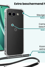 Forterra Forterra Google Pixel 10a Hoesje Transparant Shockproof Met Zwart Koord