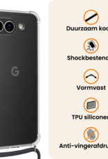 Nomfy Nomfy Google Pixel 10a Hoesje Transparant Shockproof Met Zwart Koord