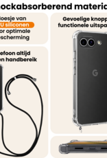 Nomfy Nomfy Google Pixel 10a Hoesje Transparant Shockproof Met Zwart Koord