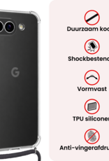 NoXx NoXx Google Pixel 10a Hoesje Transparant Shockproof Met Zwart Koord