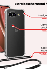 NoXx NoXx Google Pixel 10a Hoesje Transparant Shockproof Met Zwart Koord