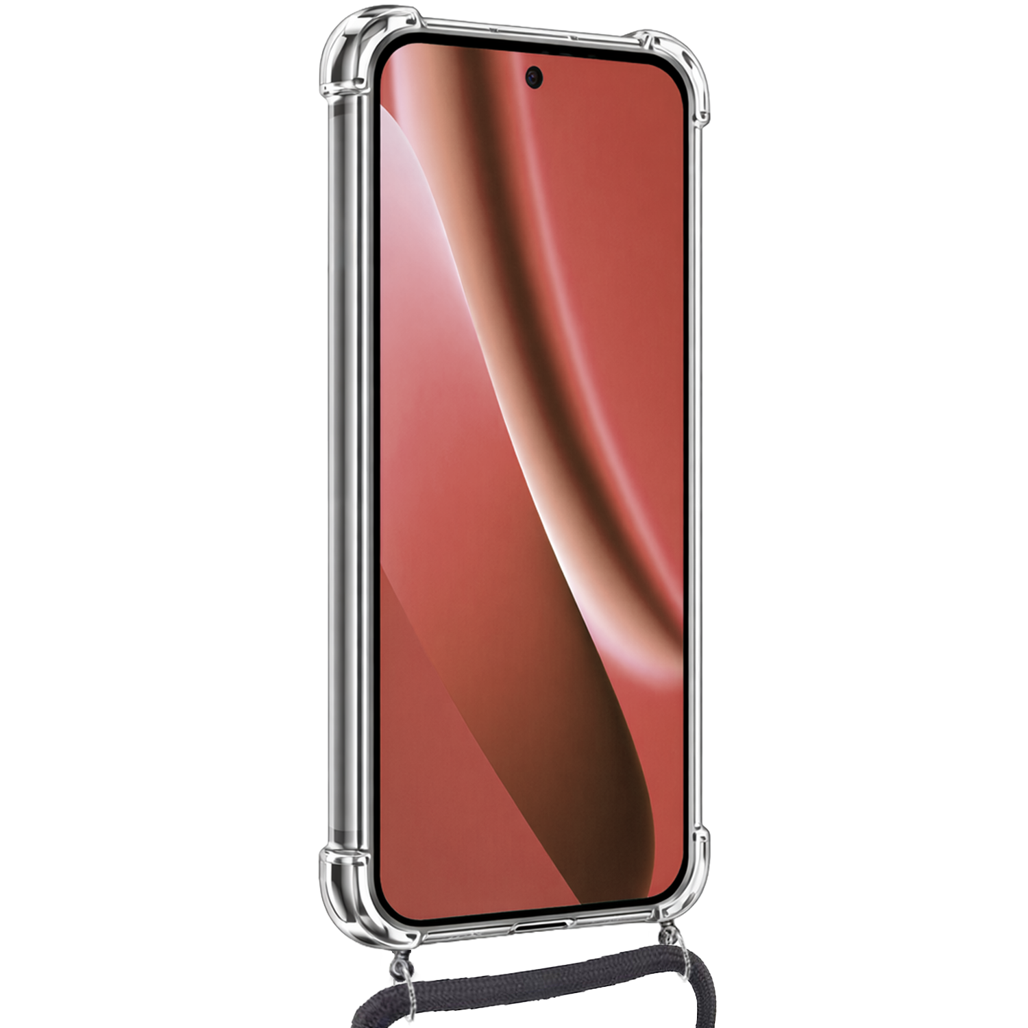 NoXx NoXx Google Pixel 10a Hoesje Transparant Shockproof Met Zwart Koord