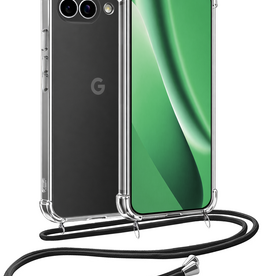 BASEY. BASEY. Google Pixel 10a Hoesje Transparant Shockproof Met Zwart Koord