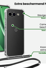 BASEY. BASEY. Google Pixel 10a Hoesje Transparant Shockproof Met Zwart Koord