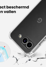 BASEY. BASEY. Google Pixel 10a Hoesje Transparant Shockproof Met Zwart Koord