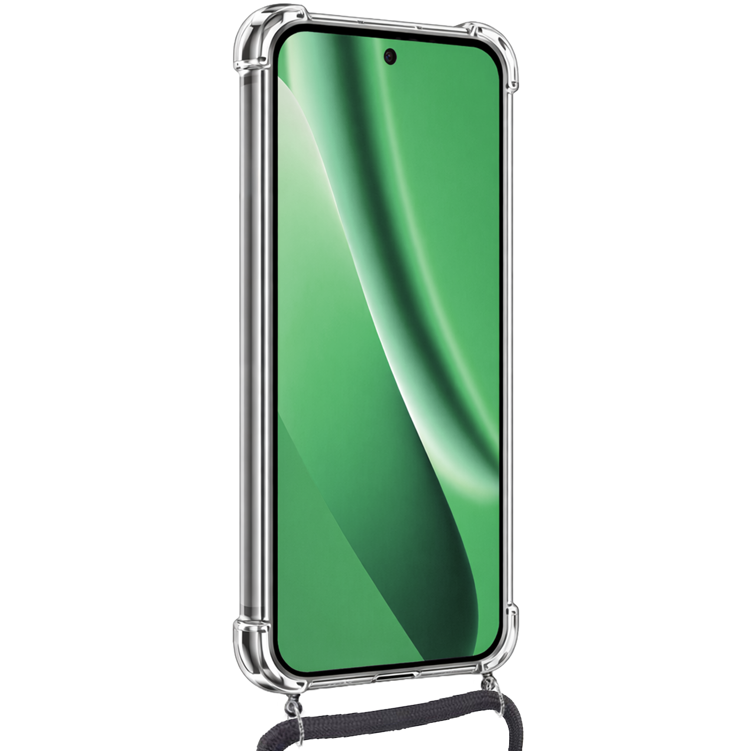 BASEY. BASEY. Google Pixel 10a Hoesje Transparant Shockproof Met Zwart Koord