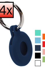 NoXx NoXx AirTag 2 Hoesje Siliconen - Donkerblauw - 4 PACK