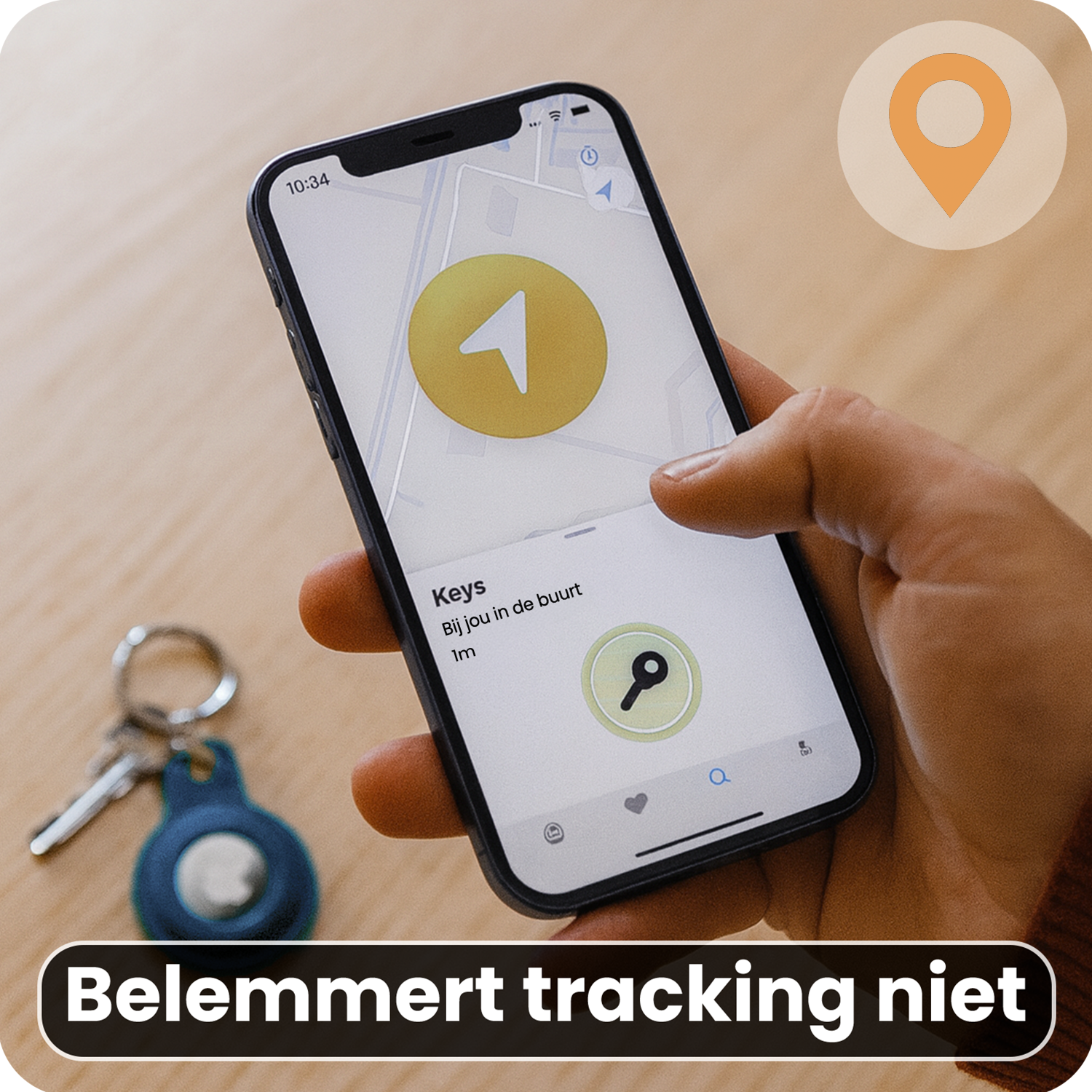 Nomfy Nomfy AirTag 2 Hoesje Siliconen - Donkerblauw