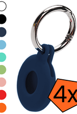 Nomfy Nomfy AirTag 2 Hoesje Siliconen - Donkerblauw - 4 PACK