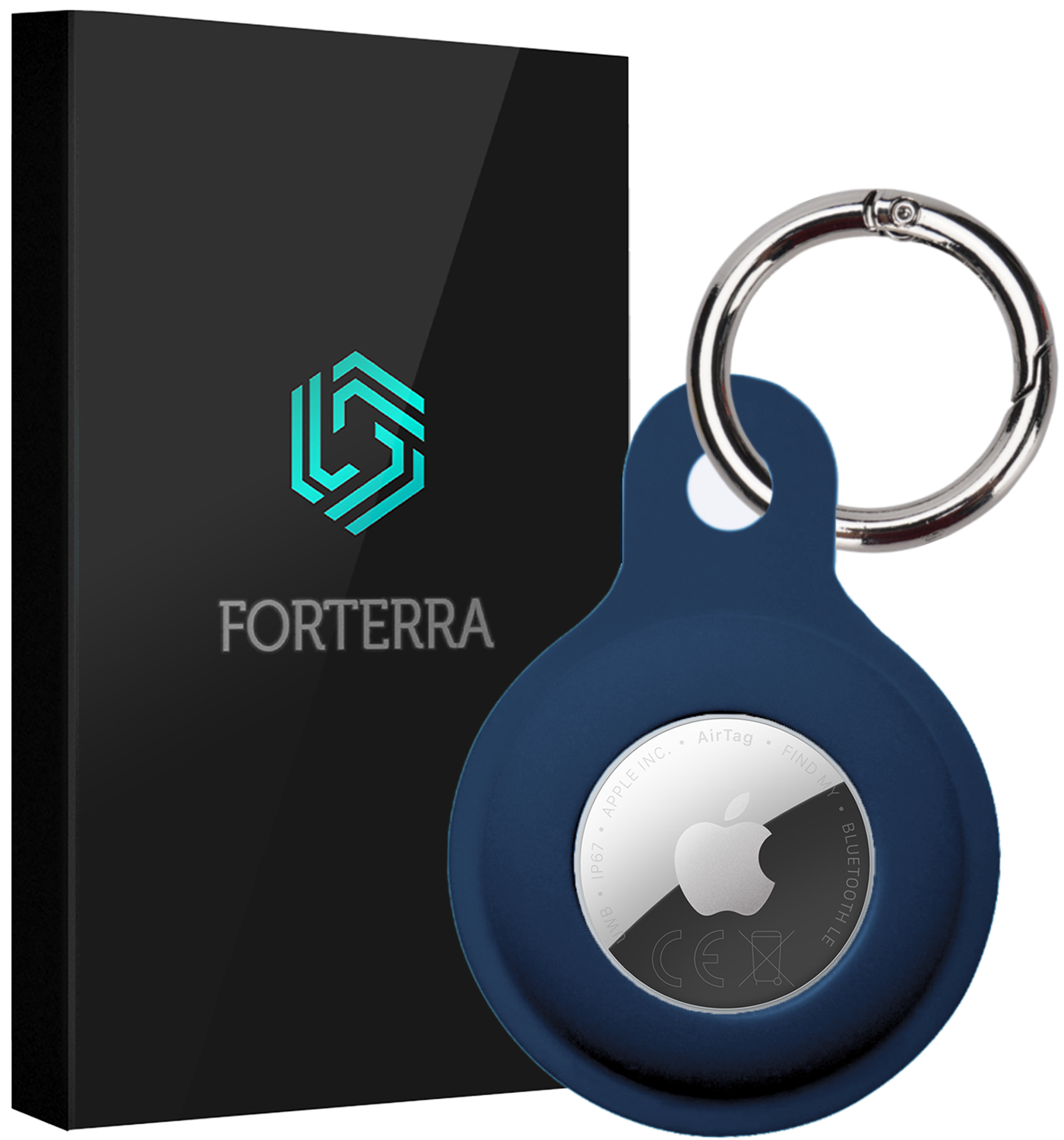 Forterra Forterra AirTag 2 Hoesje Siliconen - Donkerblauw