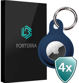 Forterra Forterra AirTag 2 Hoesje Siliconen - Donkerblauw - 4 PACK