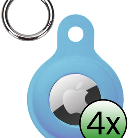 BASEY. BASEY. AirTag 2 Hoesje Siliconen - Lichtblauw - 4 PACK