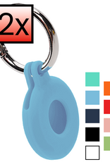 NoXx NoXx AirTag 2 Hoesje Siliconen - Lichtblauw - 2 PACK