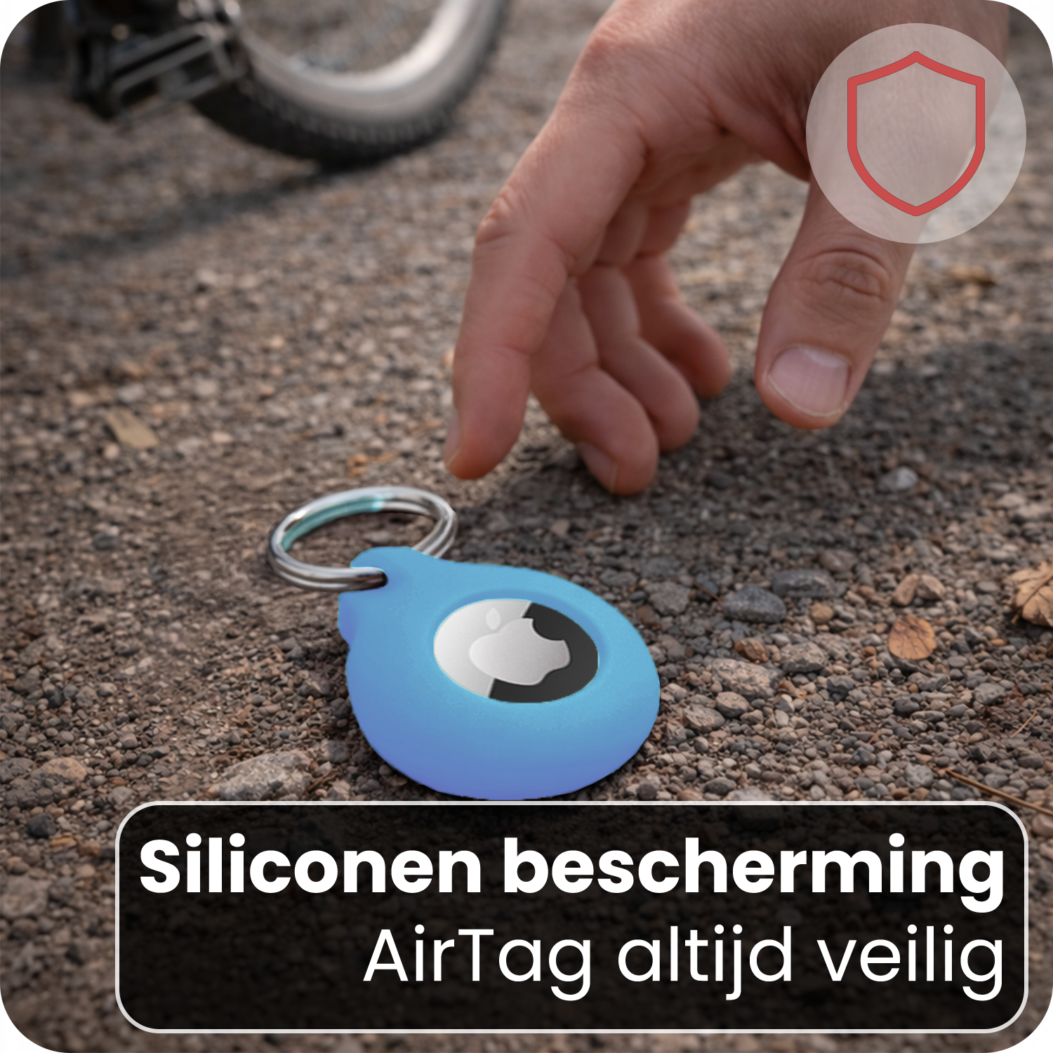 NoXx NoXx AirTag 2 Hoesje Siliconen - Lichtblauw - 2 PACK