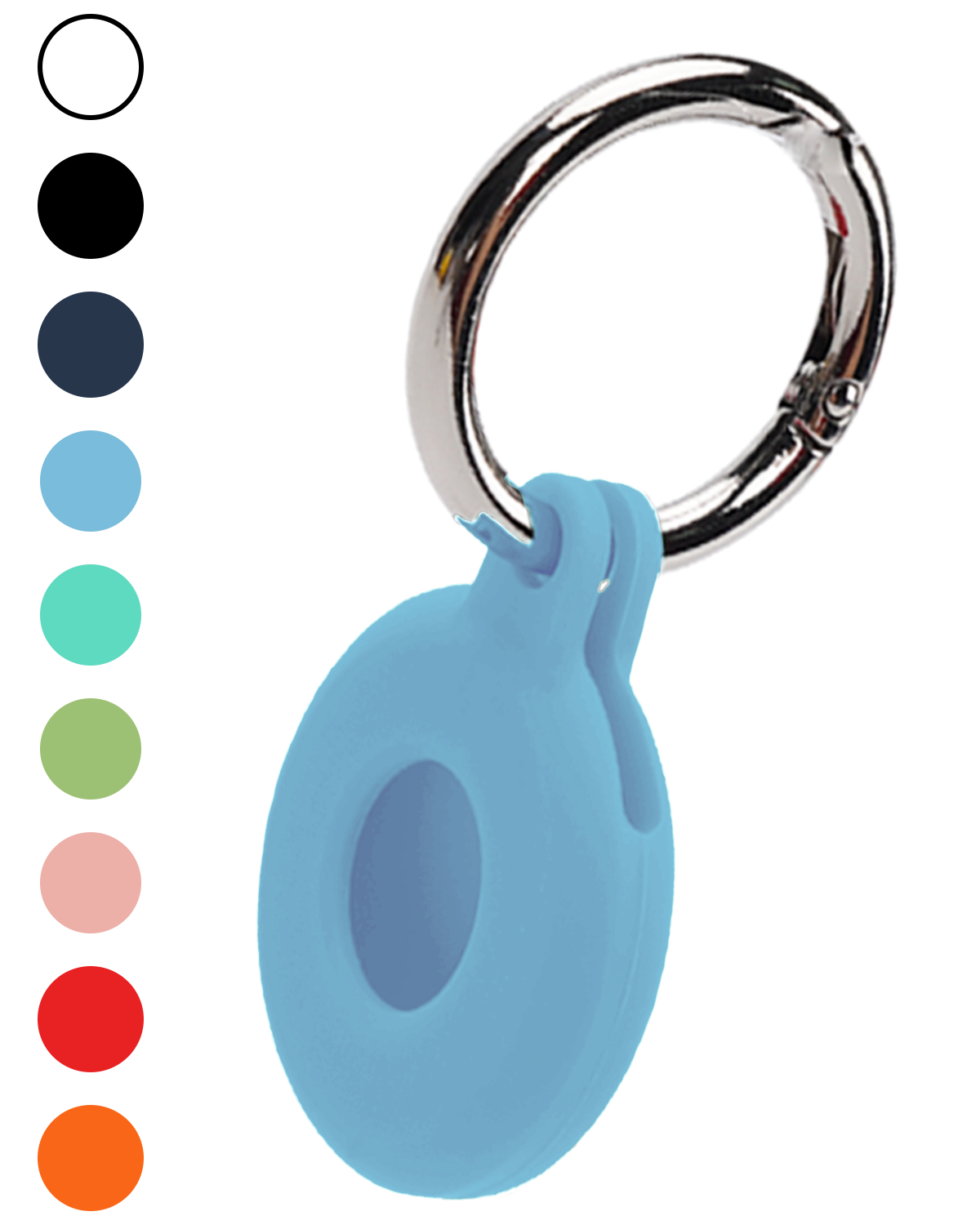 Nomfy Nomfy AirTag 2 Hoesje Siliconen - Lichtblauw