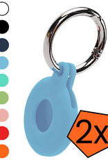 Nomfy Nomfy AirTag 2 Hoesje Siliconen - Lichtblauw - 2 PACK