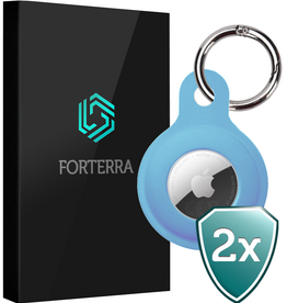 Forterra Forterra AirTag 2 Hoesje Siliconen - Lichtblauw - 2 PACK