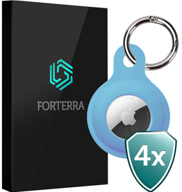 Forterra Forterra AirTag 2 Hoesje Siliconen - Lichtblauw - 4 PACK