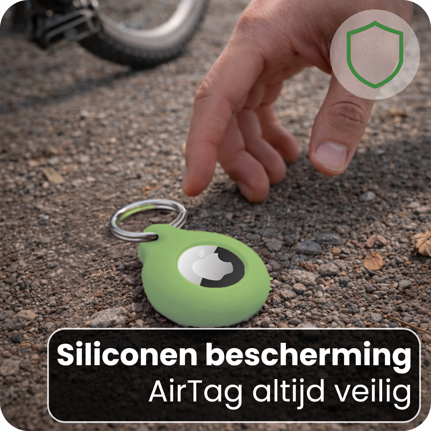 BASEY. BASEY. AirTag 2 Hoesje Siliconen - Lichtgroen - 4 PACK