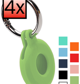 NoXx NoXx AirTag 2 Hoesje Siliconen - Lichtgroen - 4 PACK