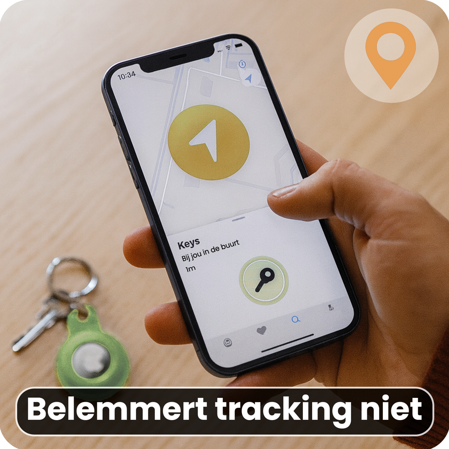 Nomfy Nomfy AirTag 2 Hoesje Siliconen - Lichtgroen