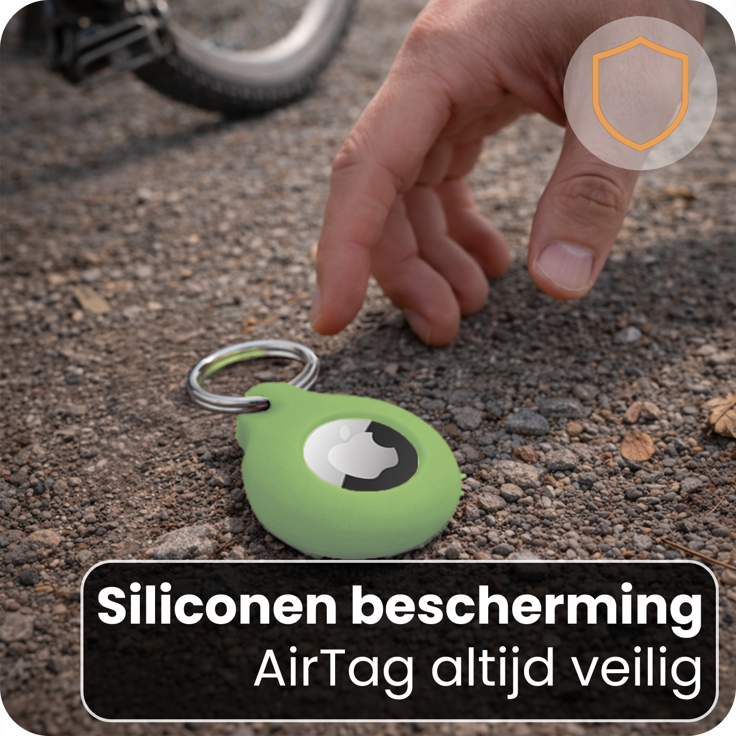 Nomfy Nomfy AirTag 2 Hoesje Siliconen - Lichtgroen - 2 PACK