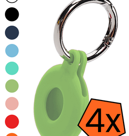Nomfy Nomfy AirTag 2 Hoesje Siliconen - Lichtgroen - 4 PACK