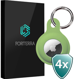 Forterra Forterra AirTag 2 Hoesje Siliconen - Lichtgroen - 4 PACK