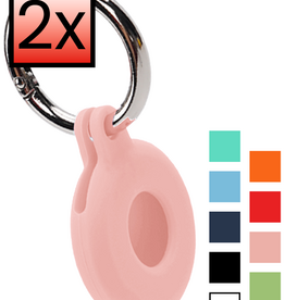NoXx NoXx AirTag 2 Hoesje Siliconen - Lichtroze - 2 PACK