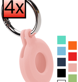 NoXx NoXx AirTag 2 Hoesje Siliconen - Lichtroze - 4 PACK