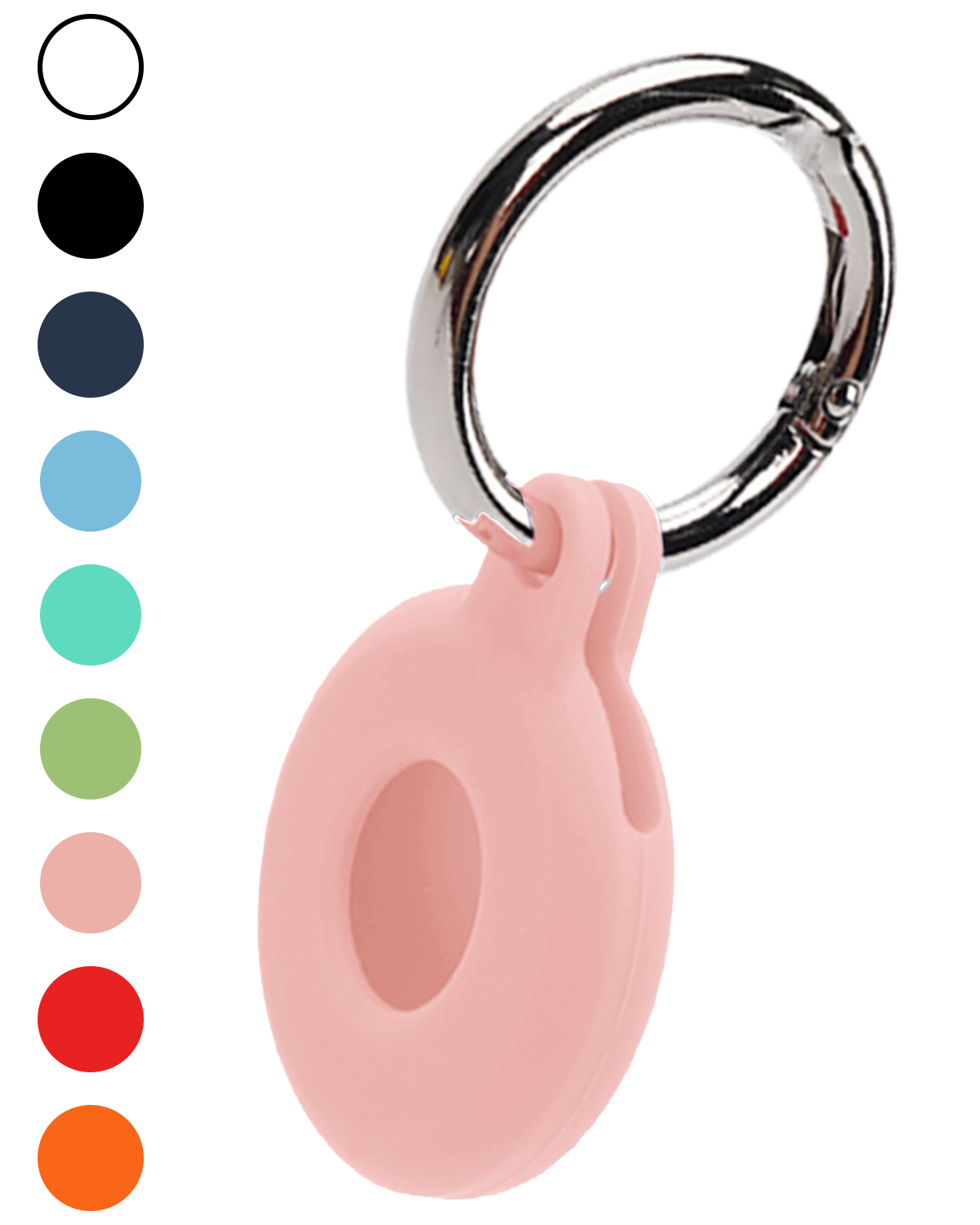 Nomfy Nomfy AirTag 2 Hoesje Siliconen - Lichtroze