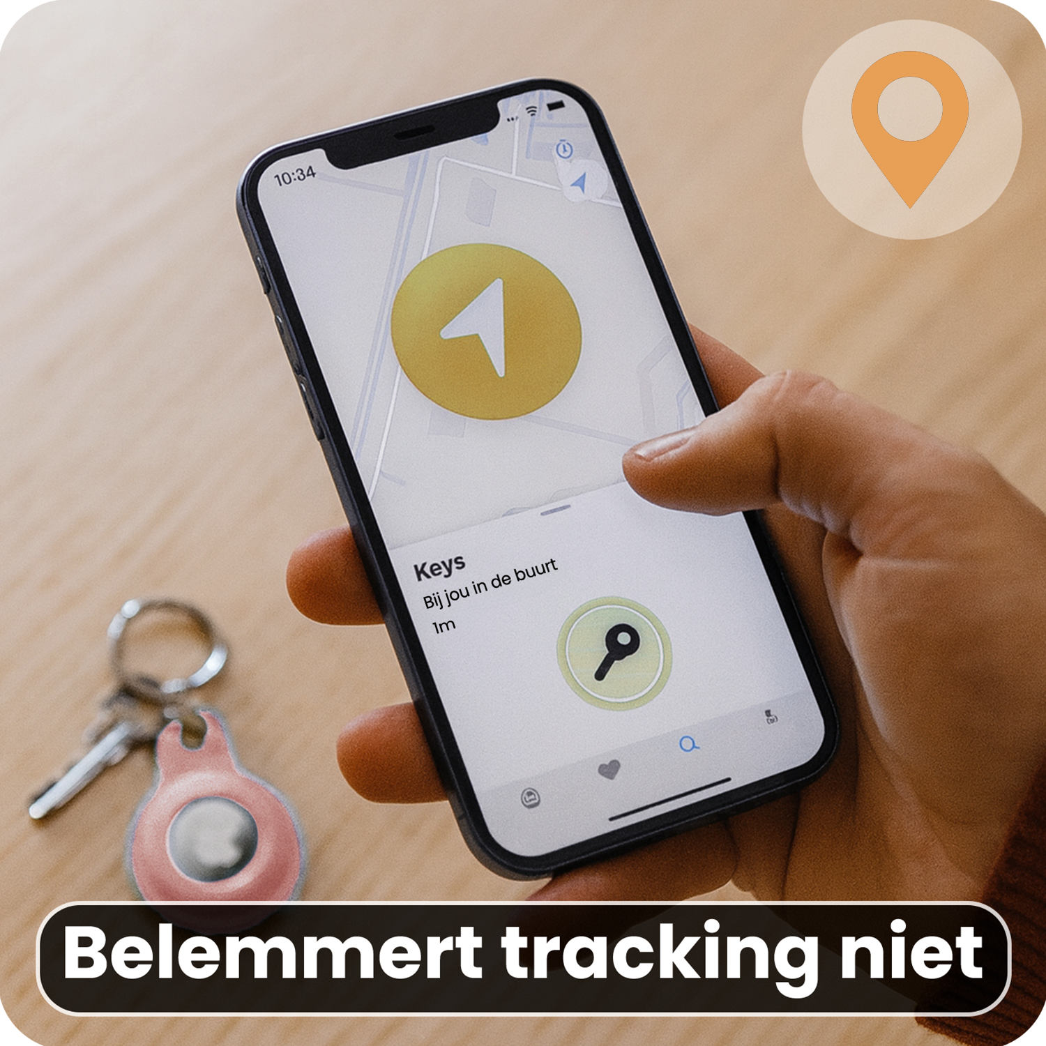 Nomfy Nomfy AirTag 2 Hoesje Siliconen - Lichtroze