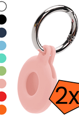 Nomfy Nomfy AirTag 2 Hoesje Siliconen - Lichtroze - 2 PACK