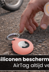 Nomfy Nomfy AirTag 2 Hoesje Siliconen - Lichtroze - 4 PACK