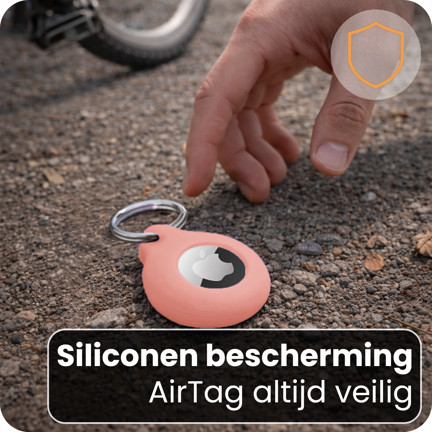 Nomfy Nomfy AirTag 2 Hoesje Siliconen - Lichtroze - 4 PACK