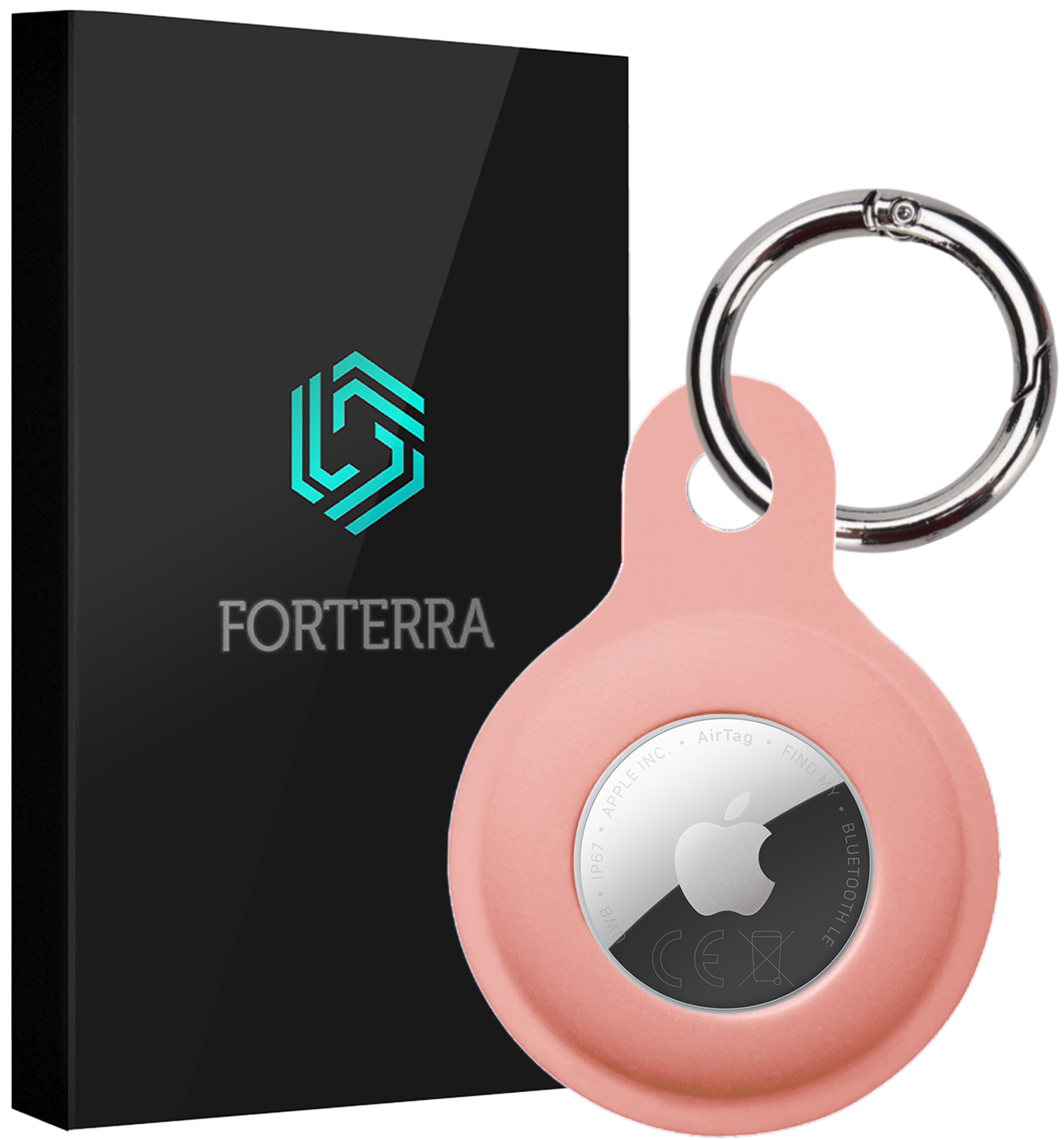 Forterra Forterra AirTag 2 Hoesje Siliconen - Lichtroze