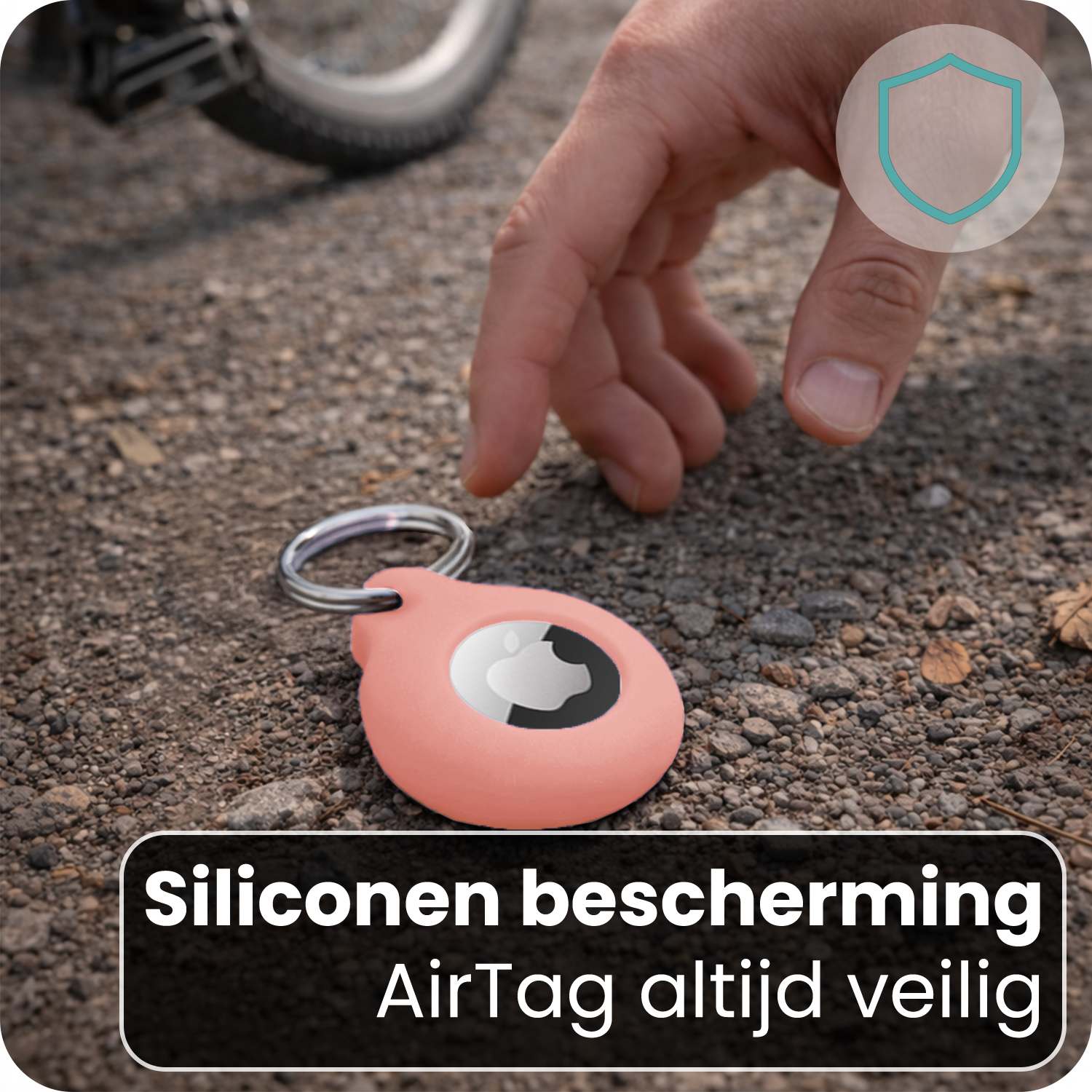 Forterra Forterra AirTag 2 Hoesje Siliconen - Lichtroze - 2 PACK